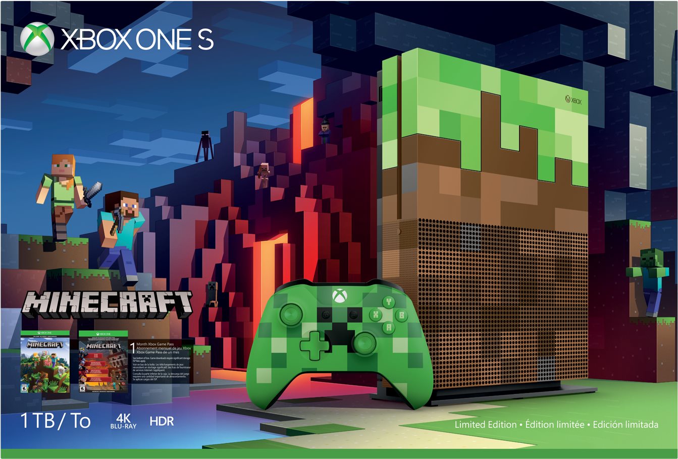 Xbox one s hot sale 1tb minecraft edition