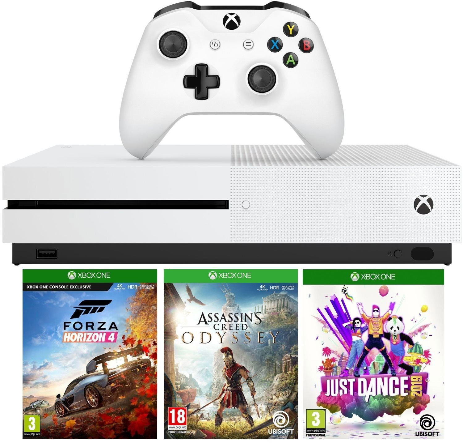 Xbox One S 1TB Forza Horizon 4 Assassin s Creed Odyssey Just