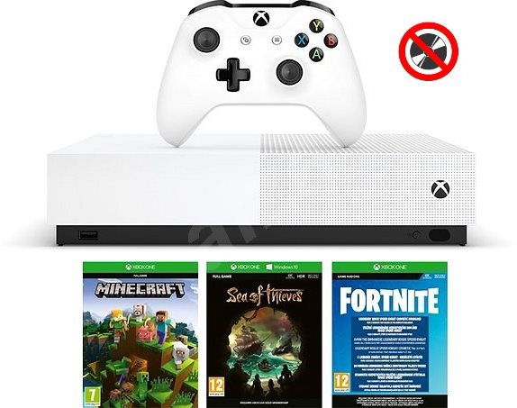 Xbox One 1TB All Digital 3 Games Fortnite Minecraft Sea of