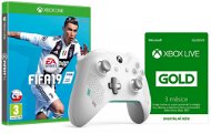 Xbox One Wireless Controller Sport White + FIFA 19 + Xbox Live 3 Month Gold - Set