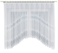 MyBestHome Dekorační oblouková krátká záclona na žabky VIOLETTA 150 bílá 250 × 150 cm - Záclona