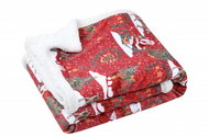 Mybesthome Christmas microfiber blanket Throw red, 130 × 160 cm, France - Blanket