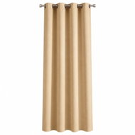 MyBestHome Sydney blackout curtain with rings, 135 × 270 cm, beige, 1 piece - Drape