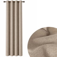 MyBestHome 100% Blackout Curtain ‘Super Blackout’, 140×250 cm, beige 005, with rings, 1 piece - Drape