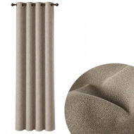 MyBestHome 100% blackout curtain, Super Blackout, 140×250 cm, beige 205, with rings, 1 piece - Drape