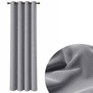 MyBestHome 100% blackout curtain, Super Blackout, 140×250 cm, grey 023, with rings, 1 piece - Drape