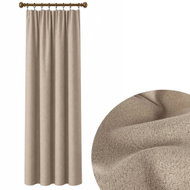 MyBestHome 100% Blackout Curtain ‘Super Blackout’, 140×250 cm, beige 005, with gathering tape, 1 pie - Drape