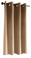 Mybesthome New Vitoria Blackout Blackout blackout short curtain with rings, 135 × 160 cm, beige, 1 p - Drape
