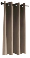 Mybesthome New Vitoria Blackout Blackout blackout short curtain with rings, 135 × 160 cm, cappuccino - Drape