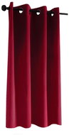 Mybesthome New Vitoria Blackout Blackout blackout short curtain with rings, 135 × 160 cm, red, 1 pie - Drape