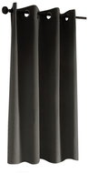 Mybesthome New Vitoria Blackout Blackout Blackout short curtain with rings, 135 × 160 cm, graphite,  - Drape