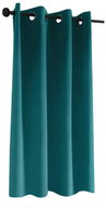 Mybesthome New Vitoria Blackout Blackout Blackout short curtain with rings, 135 × 160 cm, turquoise, - Drape