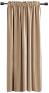 Mybesthome Cairo Blackout Blackout blackout curtain with tape, 135 × 160 cm, beige, 1 piece - Drape