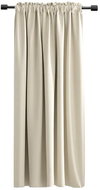 Mybesthome Cuba Blackout Blackout blackout curtain with tape, 135 × 160 cm, light beige, 1 piece - Drape