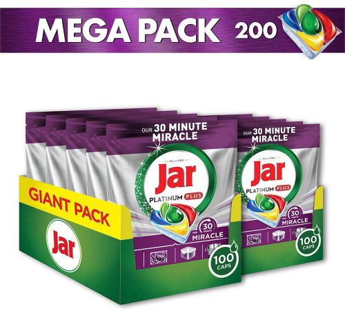 JAR Platinum Plus 30 Minute Miracle 200 darab - Mosogatógép tabletta - Fő fotó