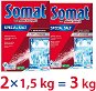 SOMAT Salt 2 × 1.5 kg - Dishwasher Salt