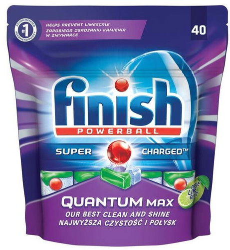 FINISH Quantum Max Apple&Lime 40pcs Main image FINISH Quantum Max Apple&Lime 40pcs - Dishwasher Tablets - Main image