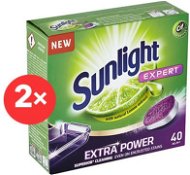 SUNLIGHT All in 1 Extra Power 2 × 40 pcs - Dishwasher Tablets