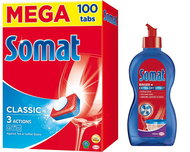 SOMAT Classic MEGA 100 ks + SOMAT Rinser 2in1 500 ml - Sada drogerie