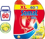 SOMAT Gold Gel AntiGrease 2× 600 ml Lemon - Gél do umývačky riadu