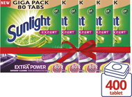 SUNLIGHT All in 1 EXPERT MEGA PACK 5× 80 ks (400 ks) - Tablety do myčky