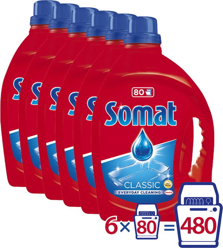 SOMAT Classic 6× 2l (480 doses) - Dishwasher Gel - Main image