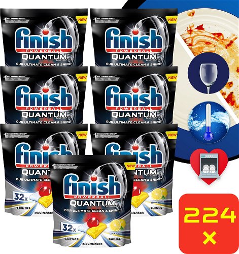 Finish® Ultimate All in One Dishwasher Tablets 72 Lemon Sparkle