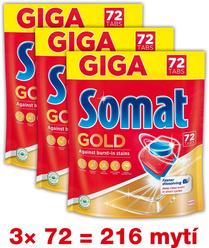 SOMAT Gold 216 pcs - Dishwasher Tablets - Main image