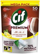 CIF Premium Clean All in 1 Lemon & Bergamot tablety do umývačky 50 ks - Tablety do umývačky