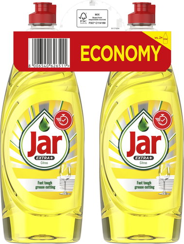 JAR Extra+ citrus illattal 2 × 650 ml - Mosogatószer - Fő fotó