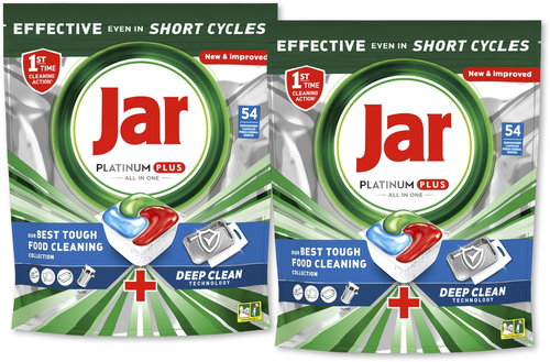JAR Platinum Plus Deep Clean 2× 54 ks - Dishwasher Tablets - Main image