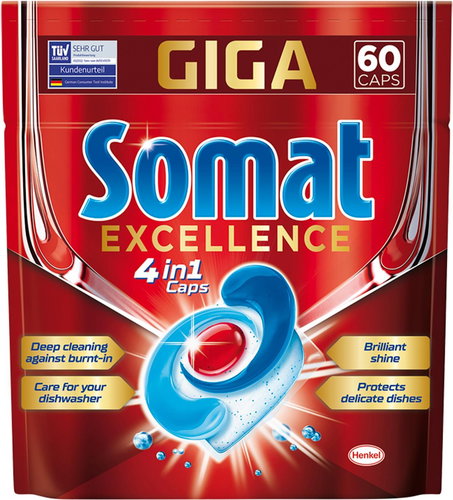 SOMAT Excellence 60 pcs Main image SOMAT Excellence 60 pcs - Dishwasher Tablets - Main image