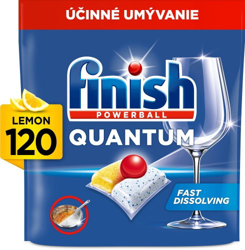 Finish Quantum All in 1 Lemon Sparkle, 120 ks Hlavný obrázok Finish Quantum All in 1 Lemon Sparkle, 120 ks - Tablety do umývačky - Hlavný obrázok
