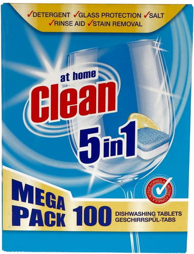 AT HOME CLEAN 5v1, 100 ks - Tablety do myčky - Hlavní obrázek