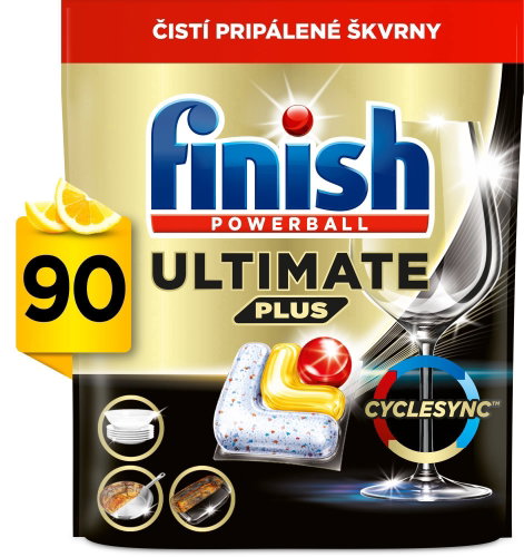Finish Ultimate Plus All in 1 Lemon, 90 ks Hlavný obrázok Finish Ultimate Plus All in 1 Lemon, 90 ks - Tablety do umývačky - Hlavný obrázok