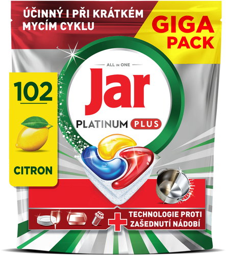 JAR Platinum Plus Lemon 102 pcs - Dishwasher Tablets - Main image