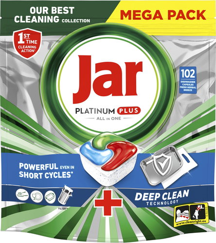 JAR Platinum Plus Deep Clean, 102 db - Mosogatógép tabletta - Fő fotó