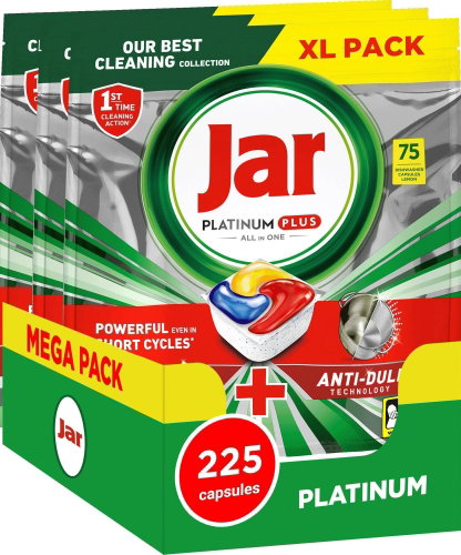 JAR Platinum Plus Lemon 225 pcs - Dishwasher Tablets - Main image