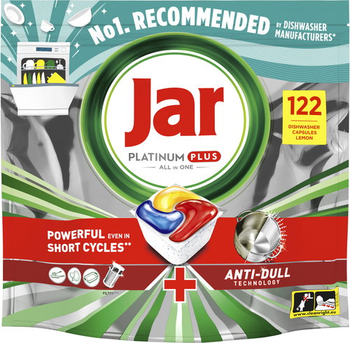 JAR Platinum Plus Lemon 122 pcs - Dishwasher Tablets - Main image