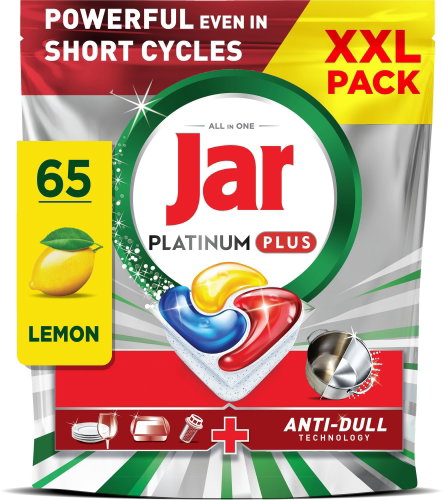 JAR Platinum Plus Lemon 65 pcs - Dishwasher Tablets - Main image