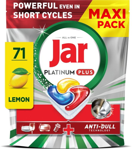 JAR Platinum Plus Lemon 71 pcs - Dishwasher Tablets - Main image
