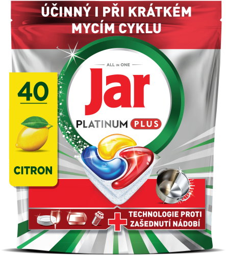 JAR Platinum Plus Lemon 40 pcs - Dishwasher Tablets - Main image