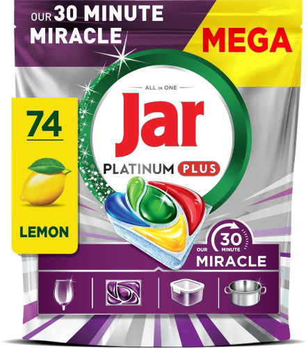 JAR Platinum Plus 30 Minute Miracle 74 pcs - Dishwasher Tablets - Main image