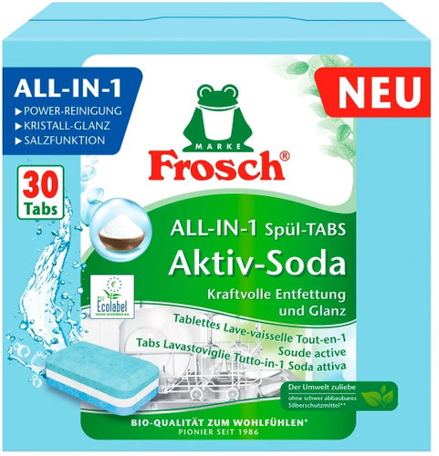 FROSCH All in 1 s aktivní sodou 30 ks - Dishwasher Tablets - Main image