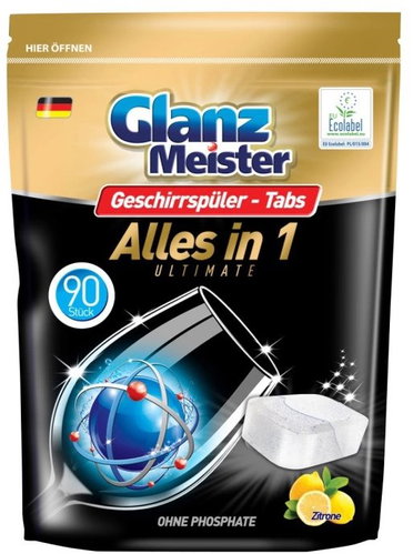 GLANZ MEISTER All in 1 90 ks - Dishwasher Tablets - Main image