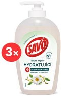 SAVO Tekuté mydlo hydratujúce, s antibakteriálnou zložkou harmanček & jojobový olej, 3× 250 ml - Tekuté mydlo