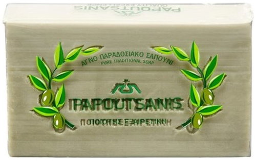 PAPOUTSANIS Traditional natural olive soap green 250 g - Bar Soap - Main image