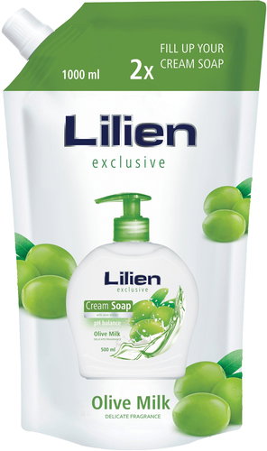 LILIEN Liquid Soap Bag Olive Milk 1000ml - Liquid Soap - Main image