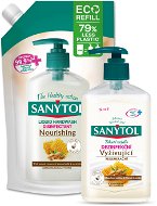 SANYTOL Duopack Fertőtlenítő szappan tápláló 250 ml + utántöltő 500 ml - Folyékony szappan