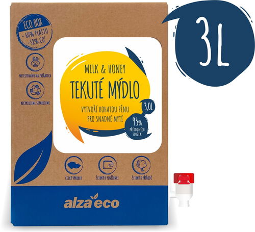 AlzaEco Milk & Honey folyékony szappan 3 l - Folyékony szappan - Fő fotó